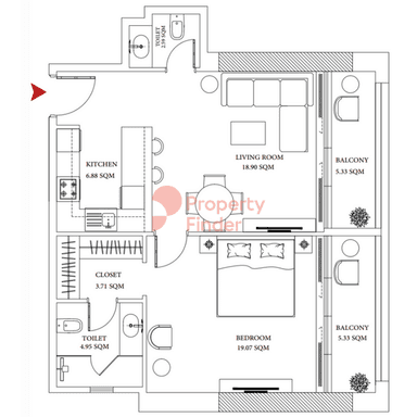 1 Bedroom Apartment