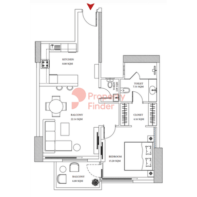 1 Bedroom Apartment
