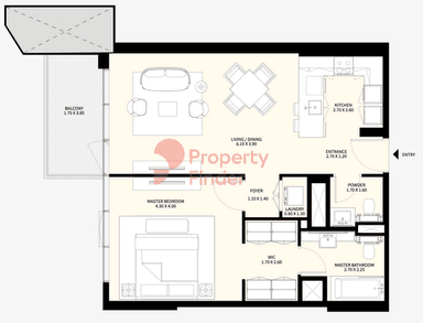 1 Bedroom Apartment