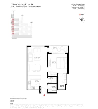 Type A-Tower A Variant 1-1BED