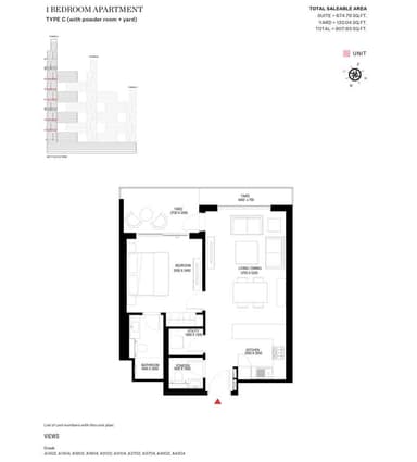 Type C -Tower A-1BED