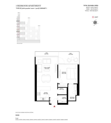 Type B Variant 1-Tower A-1BED