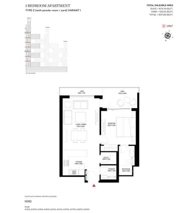 Type C Variant 1-Tower A-1BED