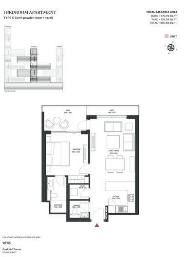 Type C | Tower C 1BR