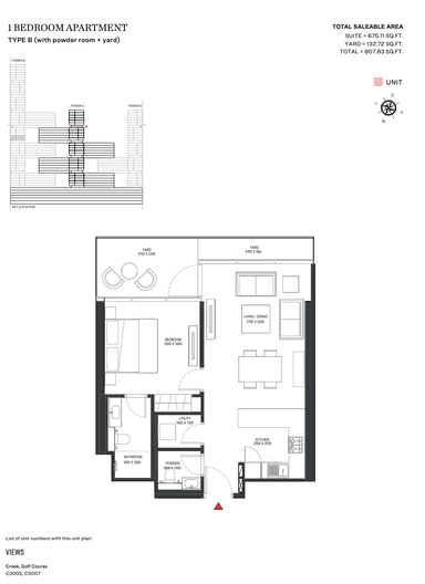 Type B | Tower C 1BR