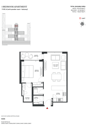 Type A | Tower C 1 BR