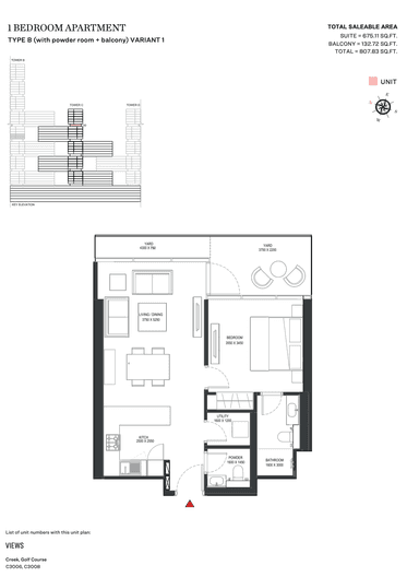 Type B | Variant 1 Tower C 1BR