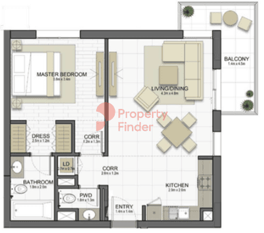 1 Bedroom Apartment