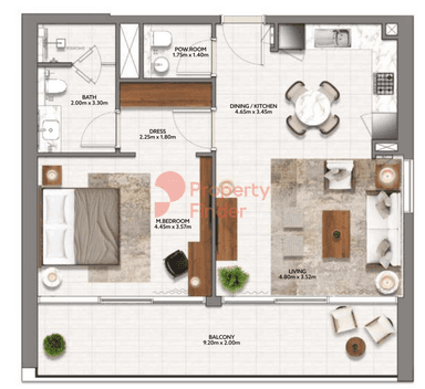1 Bedroom Studio