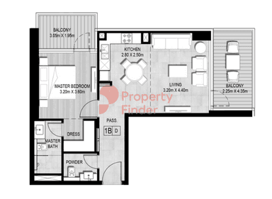 1 Bedroom Apartment