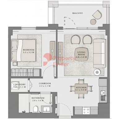 Building 1 Unit 04-1 Bedroom Apartment