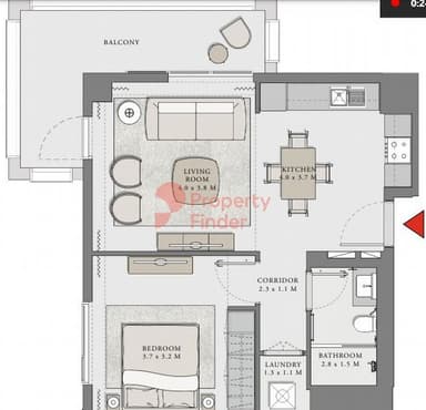 Building 2 Unit 02-1 Bedroom Apartment