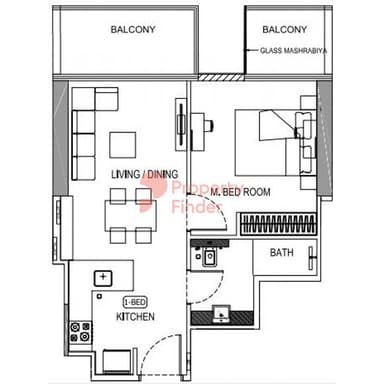 1 Bedroom Apartment