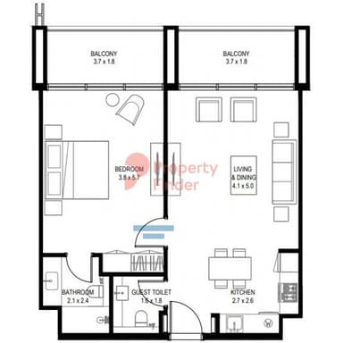 1 Bedroom Apartment
