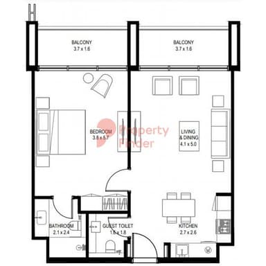 1 Bedroom Apartment