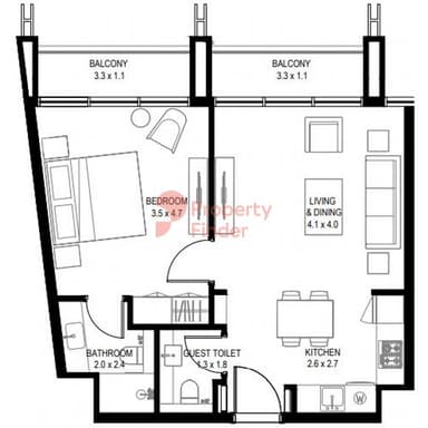 1 Bedroom Apartment