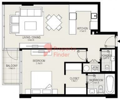 1 Bedroom Apartment