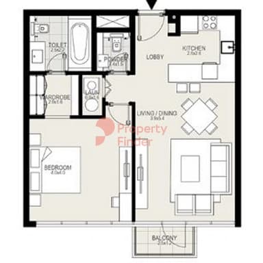 1 Bedroom Apartment
