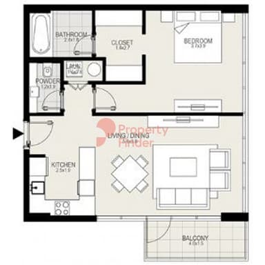 1 Bedroom Apartment