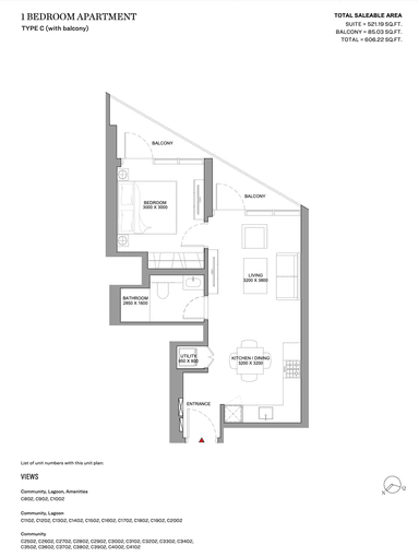 Type C (with balcony)