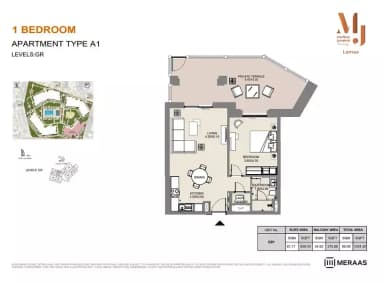 Building 3 - Type A1 - Unit G01 - 1BD