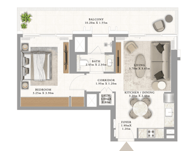 Building 2 _ Type 1 1bdr