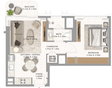 Building 1 _ Type 2a 1bdr