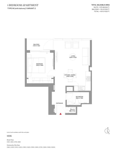 Type M-Variant 2-Tower C-1BED