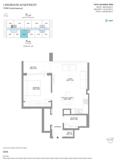 Type O-Tower F-1BED