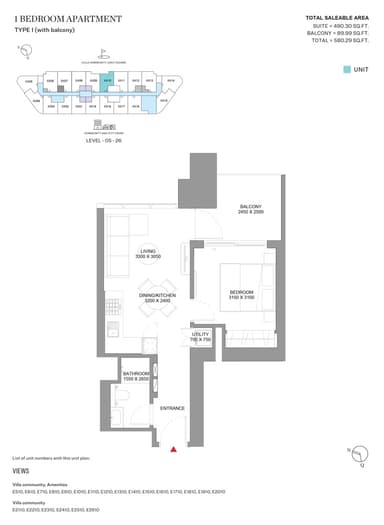 Type I-Tower E-1BED